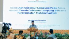 RAKORNAS LPTK PTMA di Lampung, Gubernur dan Wamendikdasmen bersilaturahmi di Mahan Agung Bandarlampung, Kamis (25/6/2026). [Adp]