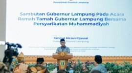 RAKORNAS LPTK PTMA di Lampung, Gubernur dan Wamendikdasmen bersilaturahmi di Mahan Agung Bandarlampung, Kamis (25/6/2026). [Adp]