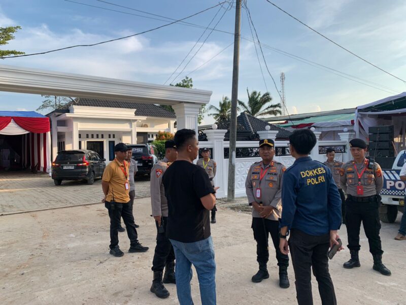 Kepala Kapolres Mesuji melaksanakan pengecekan menyeluruh terhadap seluruh titik pengamanan dan jalur yang akan dilalui rombongan, kamis (25/06/26) [Na]