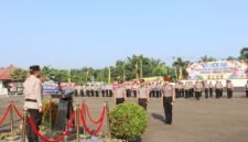 Polres Mesuji menggelar Upacara Laporan Kenaikan Pangkat Periode 1 Juli 2026 yang dilaksanakan secara khidmat di Halaman Mako Polres Mesuji, Kabupaten Mesuji, Provinsi Lampung.[De]