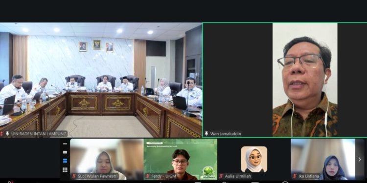 Lembaga Penjaminan Mutu (LPM) Universitas Islam Negeri (UIN) Raden Intan Lampung (RIL) menggelar 1st Assessment Meeting of UI GreenMetric Service Packages secara daring, Senin (25/05/2026).[De]