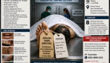 RSUD dr. H. Bob Bazar, SKM, Kabupaten Lampung Selatan mengumumkan informasi mengenai temuan jenazah laki-laki tanpa identitas sebagai bagian dari upaya membantu proses identifikasi sekaligus mempercepat pencarian pihak keluarga korban.[De]