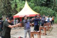 Perkuat sinergi dan koordinasi, PT BTB bersama dinas instansi lain laksanakan latihan menembak [btb]