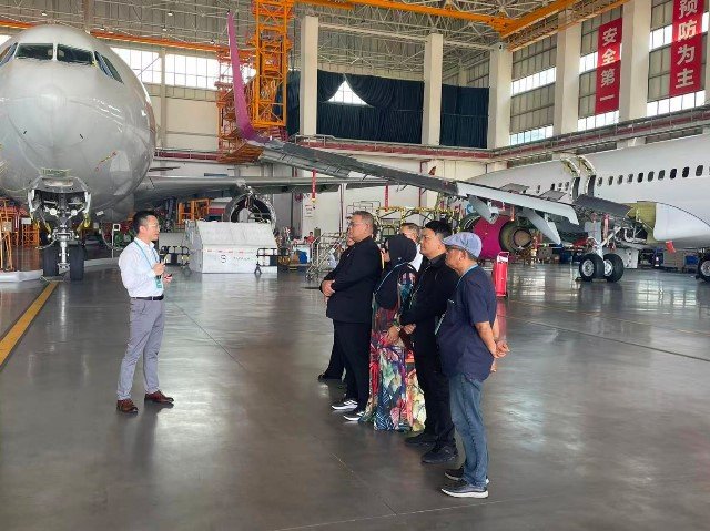 Fasilitas pemeliharaan pesawat milik Haikou Airport Aircraft Maintenance Engineering Co., Ltd. (HAAME) [Ju;]