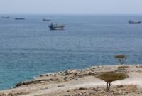 Selat Hormuz di dekat Khasab, sebuah kota kecil di Oman utara. (Xin)