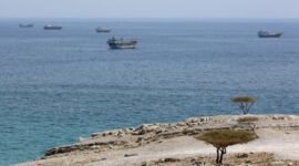 Selat Hormuz di dekat Khasab, sebuah kota kecil di Oman utara. (Xin)