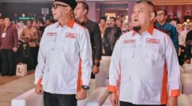 Gubernur Lampung Rahmat Mirzani Djausal yang juga Ketua DPD ABPEDNAS Lampung menghadiri Acara pelantikan dan pengukuhan Dewan Pimpinan Pusat (DPP), Dewan Pimpinan Daerah (DPD), dan Dewan Pimpinan Cabang (DPC) Srikandi Jaga Desa se-Indonesia.[De]