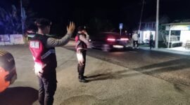 Jajaran Sat Samapta Polres Mesuji, Polda Lampung, secara rutin melaksanakan kegiatan Patroli Janji Jaga di dua titik strategis wilayah Kabupaten Mesuji, Exit Tol Simpang Pematang dan Underpas Simpang Pematang, selasa (07/07/26) malam.[De]