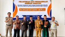 Kepala Kantor Kementerian Agraria dan Tata Ruang/Badan Pertanahan Nasional (ATR/BPN) Kabupaten Mesuji, Endi Purnomo, secara resmi melantik dan mengangkat sumpah Camat Simpang Pematang, Ali Hasan AT, S.Km., M.Kes., Camat Panca Jaya, sebagai Pejabat Pembuat Akta Tanah Sementara (PPATS) dengan wilayah kerja Kecamatan Panca Jaya, Kabupaten Mesuji, Provinsi Lampung.[Na]