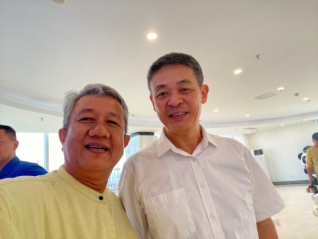Ketua JMSI Lampung Ahmad Novriwan dan Prof Li dari Hainan University [Jul]