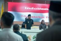 Gubernur Mirza di DPRD Provinsi Lampung saat Sidang Paripurna APBD. Pemprov yakinkan APBD berbasis kesejahteraan masyarakat [Na]