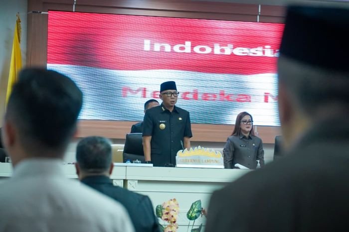 Gubernur Mirza di DPRD Provinsi Lampung saat Sidang Paripurna APBD. Pemprov yakinkan APBD berbasis kesejahteraan masyarakat [Na]