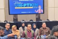Panitia Nasional Penerimaan Mahasiswa Baru Perguruan Tinggi Keagamaan Islam Negeri (PMB PTKIN) menggelar konferensi pers untuk memaparkan perkembangan terbaru seleksi masuk kampus Islam negeri tahun 2026.[De]