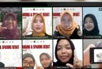 UKM Law Debate Community (LDC) Fakultas Syariah UIN Raden Intan Lampung bersama KSM Debat Hukum UIN K.H. Abdurrahman Wahid Pekalongan menggelar studi banding dan sparing debat antarkampus secara daring melalui Zoom.[De]