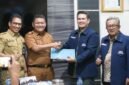 Sekda Metro Ahmad Hariyanto dan Kadiskominfo Saat Menerima Kunjungan JMSI Lampung