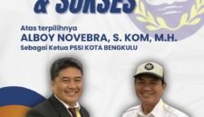 Ketua Dewan Pimpinan Wilayah Ikatan Keluarga Minang (DPW IKM) Provinsi Bengkulu, Alboy Novebra, S.Kom., M.H.,secara aklamasi terpilih sebagai Ketua Askot PSSI Kota Bengkulu masa bakti 2026-2030.[De]