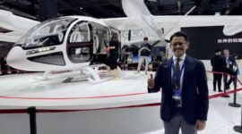 Whitesky Group, perusahaan operator helikopter dari Indonesia, dan Volant, perusahaan eVTOL asal China, menandatangani perjanjian pengadaan di Shanghai, China timur. (Xin)