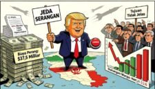 Ilustrasi Perang AS - Iran dan sikap masyarakat AS.