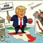 Ilustrasi Perang AS - Iran dan sikap masyarakat AS.