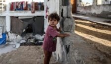 Seorang anak pengungsi Palestina di Gaza City. (Xin)