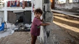 Seorang anak pengungsi Palestina di Gaza City. (Xin)
