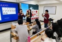 Foto yang diabadikan pada 19 Agustus 2026 ini menampilkan aktivitas kelas reguler bahasa Mandarin di BINUS School Semarang, di Semarang, Jawa Tengah. (Xinhua)