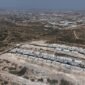 Foto dari udara yang diabadikan menggunakan drone pada 13 Agustus 2026 ini memperlihatkan permukiman Ganim di Tepi Barat. (Xinhua)