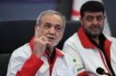 Presiden Iran Masoud Pezeshkian berbicara saat berkunjung ke kantor pusat Perhimpunan Bulan Sabit Merah Iran (IRCS) di Teheran, Iran, pada 15 April 2026. (Xinhua]