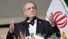  Presiden Iran Masoud Pezeshkian sedang menyampaikan pidato di Teheran, Iran [xin]