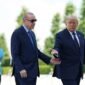 Presiden Turkiye Recep Tayyip Erdogan (kiri) bertemu dengan Presiden Amerika Serikat (AS) Donald Trump di Kompleks Kepresidenan di Ankara, Turkiye, pada 7 Juli 2026. (Xin)