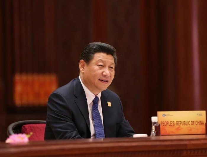 Presiden China Xi Jinping menjadi tuan rumah Pertemuan Para Pemimpin Ekonomi Kerja Sama Ekonomi Asia-Pasifik (APEC Economic Leaders' Meeting) ke-22 di Yanqi Lake International Convention Center di pinggiran utara Beijing, ibu kota China, pada 11 November 2014. (Xin)