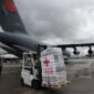 antuan kemanusiaan dari Tiongkok terlihat di Bandar Udara Internasional Tribhuvan di Kathmandu, Nepal, pada 3 September 2026. (Xinhua)