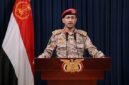 Tangkapan layar dari sebuah video pada 6 Maret 2024 ini memperlihatkan juru bicara militer Houthi, Yahya Sarea, sedang menyampaikan pernyataan di Sanaa, Yaman. (Xinhua)