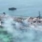 Kapal Filipinan yang terbakar [NHK]