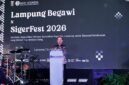 Sekdaprov Lampung Marindo saat menutup Lampung Begawi 2026 [Pl]