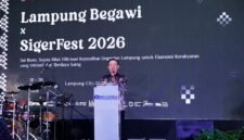 Sekdaprov Lampung Marindo saat menutup Lampung Begawi 2026 [Pl]