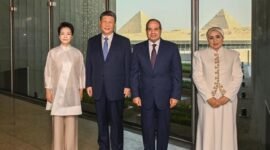 Presiden Tiongkok dan Mesir bersama Istri di Museum Besar [Xin]