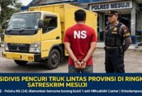 Residivis Pencurian Mobil Truk Antar Provinsi di Tangkap Satreskrim Mesuji