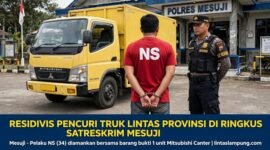 Residivis Pencurian Mobil Truk Antar Provinsi di Tangkap Satreskrim Mesuji