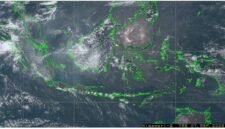 Citra sebaran abu viulkanis dari Himawari-9 tanggal 6 September 2026 Pukul 01:00 UTC (sumber: BMKG).