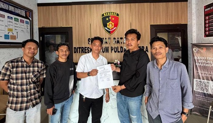 Jurnalis Simpulindonesia.com melaporkan penanggung jawab PT Gerbang Multi Sejahtera (GMS), Muhamad Aris alias Pongki, ke Polda Sultra.