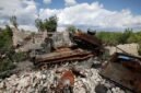 Foto yang diabadikan pada 15 Agustus 2024 ini memperlihatkan sebuah tank Ukraina yang hancur akibat serangan Rusia di Toretsk. (Xinhua)