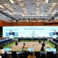 Foto yang diabadikan pada 20 Oktober 2026 ini memperlihatkan suasana dalam Pertemuan Menteri Keuangan Kerja Sama Ekonomi Asia-Pasifik (APEC) di Hong Kong, Tiongkok sSelatan. (Xinhua)