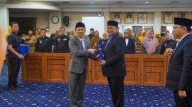 Abah Lukman Pura saat Dilantik Sekdaprov Marindo mewakili Gubernur Lampung untuk Kembali Benahi  RSUAM [LP]