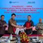 PT Daya Bumi Energi Indonesia (Dayabumi Energi) dan GEM Co., Ltd. menandatangani kerja sama pengembangan pembangkit listrik tenaga surya (PLTS) berkapasitas 90 megawatt-peak (MWp) dan sistem penyimpanan energi baterai berkapasitas 40 megawatt-hour (MWh) di kawasan industri Sulawesi Tengah pada 19 Oktober 2026 di Jakarta Selatan. (Xinhua)