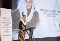 Wakil Menteri Perdagangan RI Dyah Roro Esti Widya Putri berbicara dalam Indonesia-China Business Forum bertajuk 