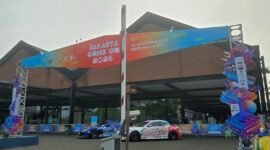 
Foto yang diabadikan pada 16 Oktober 2026 ini menunjukkan tampilan depan venue ajang Jakarta Game On 2026 di The Brick Hall, Fatmawati City Center, Jakarta Selatan. (Xinhua)