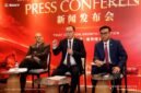 CEO PT SANY Indonesia Finance Bryan Kasenda (tengah) berbicara dalam konferensi pers acara Official Inauguration & Commercial Market Launch di Park Hyatt, Jakarta Pusat, pada 29 Oktober 2026. (Istimewa)