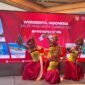 Foto yang diabadikan pada 25 Mei 2026 ini memperlihatkan penampilan tarian tradisional Bali dalam acara Sales Mission yang digelar oleh Kementerian Pariwisata Republik Indonesia di Guangzhou, Tiongkok selatan. (Xinhua)